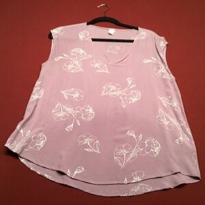 Mauve flowy top